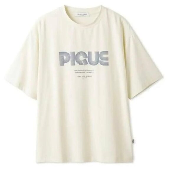 Gelato Pique Men's Cream Graphic Crewneck Tee Shirt Blue Casual Soft Medium - Picture 1 of 8